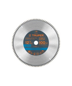 Disco Sierra Truper Profesional 12" para Aluminio 100 Dientes - Tecnología de Corte Preciso para Perfiles y Láminas de Aluminio que Proporciona Acabados Perfectos sin Rebabas (Clave 12686)