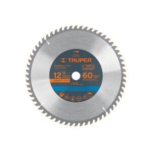 Disco sierra 12' para madera, 60 dientes centro 1', TRUPER