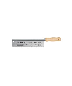 Serrucho Tipo Marquetero Truper 10" 9 DPP - Tecnología de Dientes Finos para Cortes Detallados en Trabajos de Ebanistería (Clave 18164)