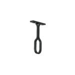 Soporte negro para tubo ovalado de closet, HERMEX