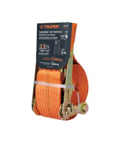 Sujetador Truper con Matraca Carga Máxima 7500 kg - Tecnología Profesional para Fijación de Cargas Extremas en Plataformas (Clave 10314)
