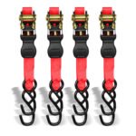 Ganchos tensores con matraca 4 pzas (4.5 mts, 450 kgs) MIKELS T-3M