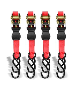 Ganchos tensores con matraca 4 pzas (4.5 mts, 450 kgs) MIKELS T-3M