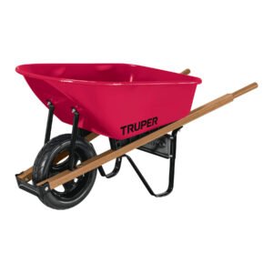 Carretilla 6 ft3 imponchable, bastidores madera, TRUPER