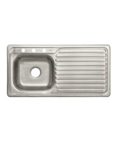 Tarja de Empotrar 100 x 50 cm Tina Izquierda, Resistencia y Estilo para Cocinas, Diseño Compacto y Funcional, Clave 49173, FOSET
