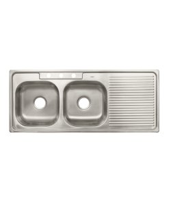 Tarja de Empotrar 120x50cm Doble Tina Izquierda, Funcionalidad y Durabilidad para Cocinas de Alta Calidad, Clave 47022, FOSET