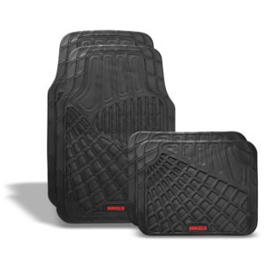Tapetes para auto de hule, negro de lujo MIKELS TA-1