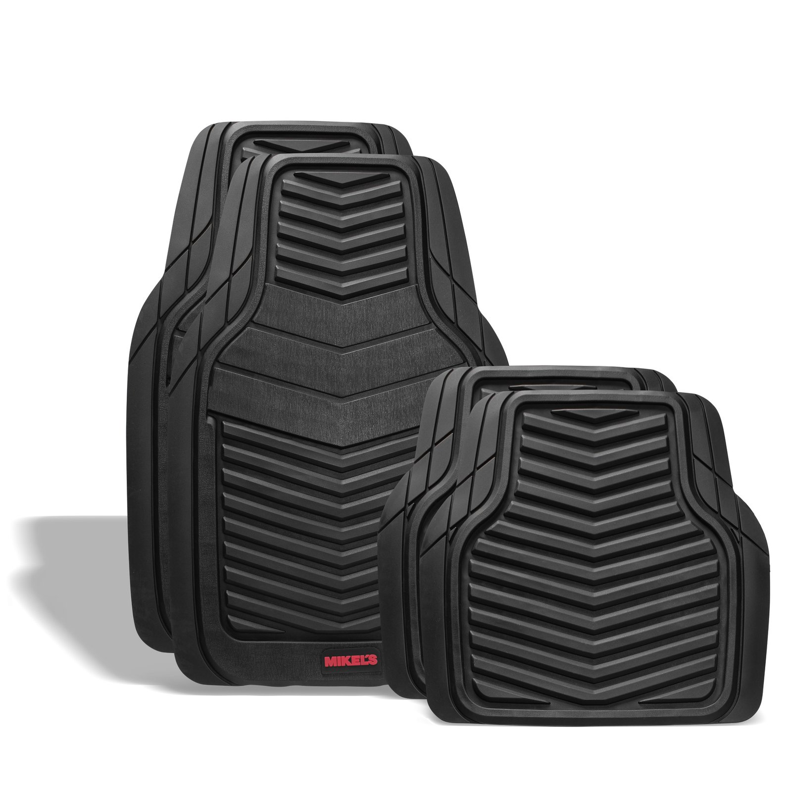 Tapete para auto de hule, negro premium MIKELS TA-4