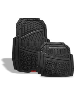 Tapete para auto de hule, negro con velcro  MIKELS TA-5