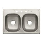 Tarja de empotrar 84x56cm doble tina, FOSET BASIC