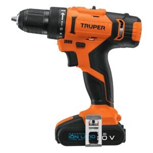 Taladro Truper 1/2" 20V con Batería 2Ah - Tecnología de Alto Torque para Aplicaciones Profesionales en Construcción (Clave 18154)