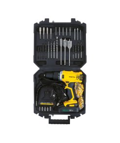 Kit taladro 1/2', 20V, 1 batería 2Ah, 32 accesorios, opción ideal para perforaciones y tareas de bricolaje, PRETUL Pretul clave 29001
