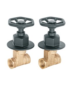 Juego de Llaves Empotrar Rosacables, Volante Negro, Resistente y Duradero, Ideal para Instalaciones de WC, Clave 46785, Foset Tubig