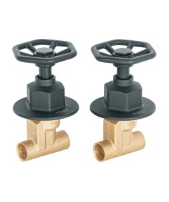 Juego de Llaves Empotrar Soldables, Volante Negro, Resistente y Duradero, Ideal para Instalaciones de WC, Clave 46788, Foset Tubig