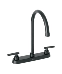 Mezcladora para Fregadero con Manerales Palanca en Acabado Negro Mate, Diseño Moderno y Resistente, Marca Tubig Foset, Clave 46773