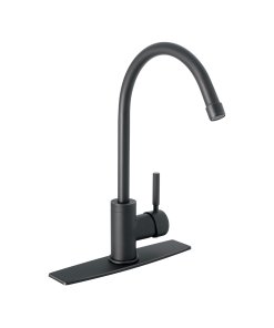 Monomando para Fregadero, Cuello Alto, Negro Mate, Tubig, resistente y práctico, clave 46767 - FOSET TUBIG