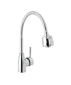 Monomando para Fregadero con Cuello Flexible, Cromo, flexible y duradero, clave 47386 - FOSET TUBIG