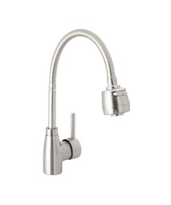 Monomando para Fregadero con Cuello Flexible, Satín, funcional y duradero, clave 47387 - FOSET TUBIG