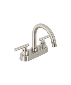 Mezcladora para Lavabo con Cuello Bar, Manerales Palanca en Acabado Satín, Estilo Moderno y Resistente, Marca Tubig Foset, Clave 46751