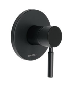 Monomando para Regadera, Acabado Negro, Diseño Contemporáneo y Duradero, Marca Foset Tübig, Clave 46791