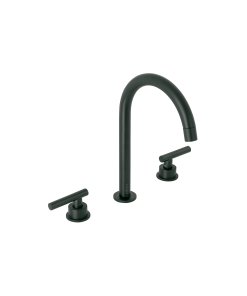 Mezcladora para Lavabo con Taladros Separados, Manerales Palanca en Acabado Negro, Estilo Moderno y Duradero, Marca Tubig Foset, Clave 46758