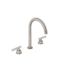 Mezcladora para Lavabo con Taladros Separados, Manerales Palanca en Acabado Satín, Diseño Elegante y Funcional, Marca Tubig Foset, Clave 46757