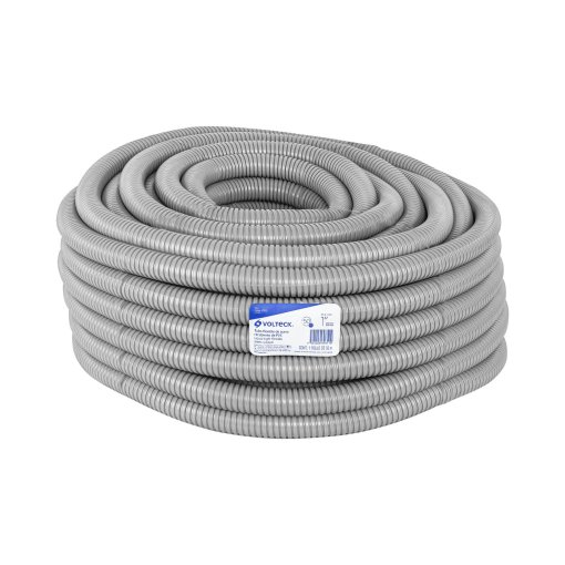 Rollo de 50 m de tubo Volteck flexible liquid tight de 1" - Tecnología de conducción hermética para ambientes severos que combina flexibilidad máxima con protección total contra líquidos (Clave 47323)