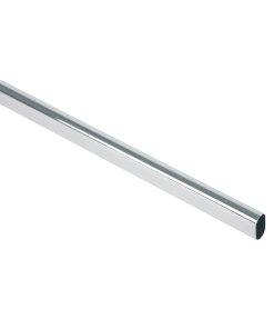 Tubo Ovalado para Closet, 3.0 m, Acero Cromado, Alta Durabilidad para Conexiones, Clave 48977, HERMEX