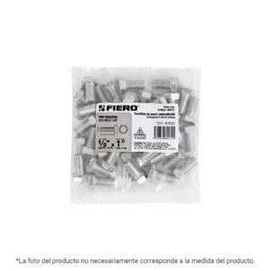 Bolsa con 8 tornillos 1/2' x 7' tipo máquina, FIERO