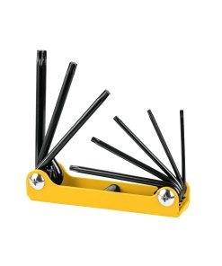 Juego de 8 llaves torx tipo navaja, cuerpo de lámina, compacto y funcional para trabajos diversos, PRETUL clave 21395