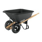 Carretilla c/plástica 8 ft3 Doble llanta neumática b/madera