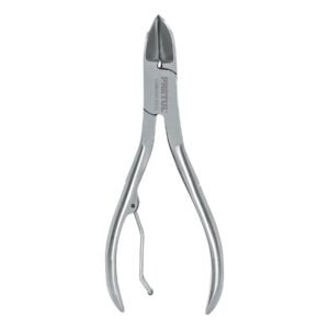 Alicate 5' de acero inoxidable para uñas, herramienta de alta calidad para manicura, Pretul clave 27085