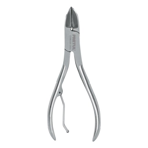 Alicate 5' de acero inoxidable para uñas, herramienta de alta calidad para manicura, Pretul clave 27085