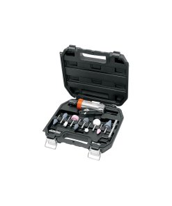 Kit de mini esmeriladora Truper Precision 1/4" - Tecnología de alta velocidad para trabajos detallados que incluye estuche plástico para transportar y organizar accesorios (Clave 16887)