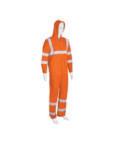 Conjunto TRUPER Impermeable CH - DOBLE CAPA NARANJA CON REFLEJANTE - Protección Total - Máxima Visibilidad - Talla Chica - Clave 17407