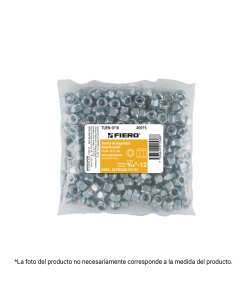 Bolsa con 250 Tuercas de Seguridad, 1/4', Resistencia Extrema para Proyectos Profesionales, clave 40910 - Fiero