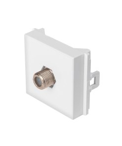 Toma de televisión Volteck de 1.5 módulos línea Toledo Basic - Tecnología de conexión televisiva para instalaciones económicas que garantiza recepción confiable con diseño accesible y funcional (Clave 29048)