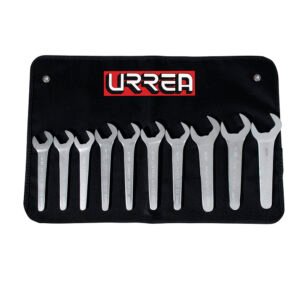 Juego de llaves de servicio satinadas métricas, 10 piezas Urrea U3500AM