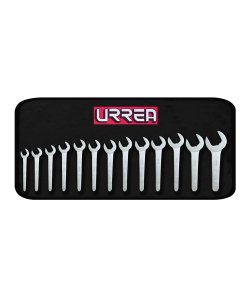 Juego de llaves de servicio satinadas en pulgadas, 13 piezas Urrea U3500B