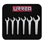 Juego de llaves de servicio satinadas métricas, 6 piezas Urrea U3500BM
