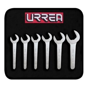 Juego de llaves de servicio satinadas métricas, 6 piezas Urrea U3500BM