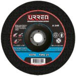 Disco abrasivo tipo 27 para acero inoxidable 7" x 5/32" Urrea U378