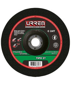 Disco abrasivo tipo 27 para piedra 9" x 1/8" Urrea U419