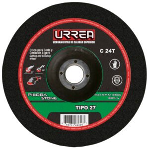 Disco abrasivo tipo 27 para piedra 9" x 1/8" Urrea U419