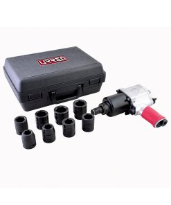 Juego de pistola de impacto neumática cuadro de 3/4" y accesorios métricos, 10 piezas Urrea UP772HKM