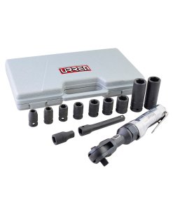 Juego de matraca neumática y dados cuadro de 1/2" en pulgadas, 12 piezas Urrea UP886HK