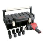 Juego de pistola de impacto neumática cuadro de 3/4" y accesorios en pulgadas, 10 piezas Urrea UPC776K