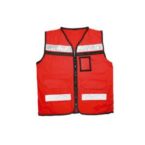 Chaleco de seguridad tipo supervisor cerrado con reflejante rojo EG Urrea USCH13