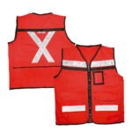 Chaleco de seguridad tipo supervisor cerrado con reflejante rojo EEG Urrea USCH14