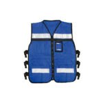 Chaleco de seguridad tipo supervisor abierto con reflejante azul M Urrea USCH41